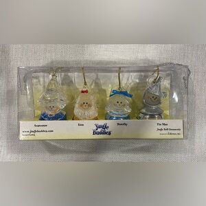 2003 Jingle Buddies Wizard of Oz Ornament Set Dorothy, Scarecrow, Lion & Tin Man